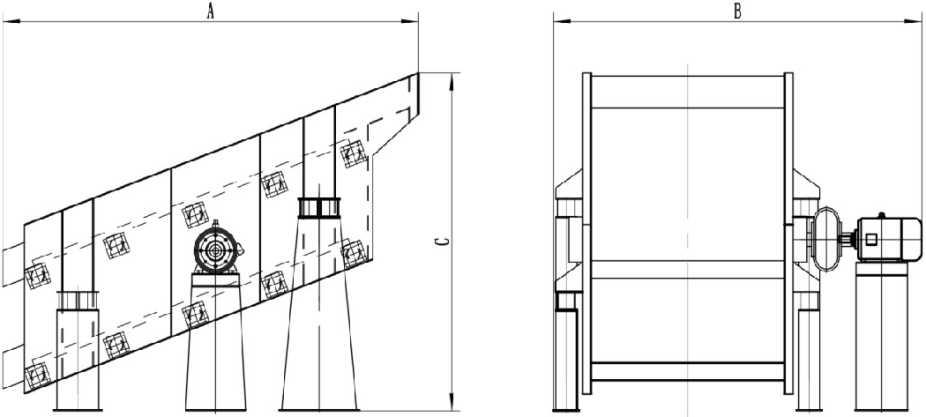 圆振筛外形尺寸图