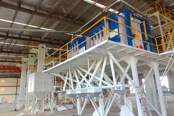 方形摇摆筛绿色筛分生产线